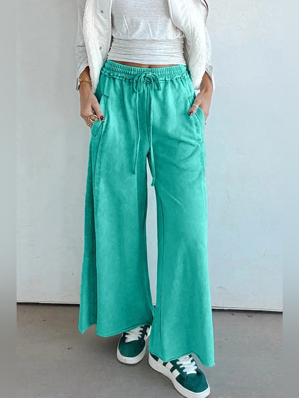 High-Waisted Wide-Leg Pants